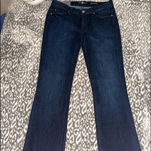 7 for all kimmie, sexy & curvy bootcut with contoured waist, size 29, brand new